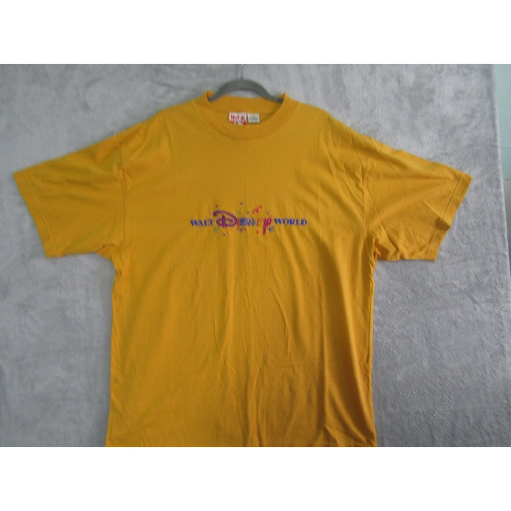 Walt Disney World Yellow Graphic T‎ Shirt Mickey Inc Vintage XX Large